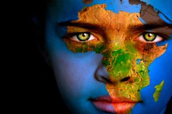Africa Image On Child's Face
